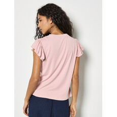 APRICOT APRICOT 26E TSHIRT VOLANTS ROSE