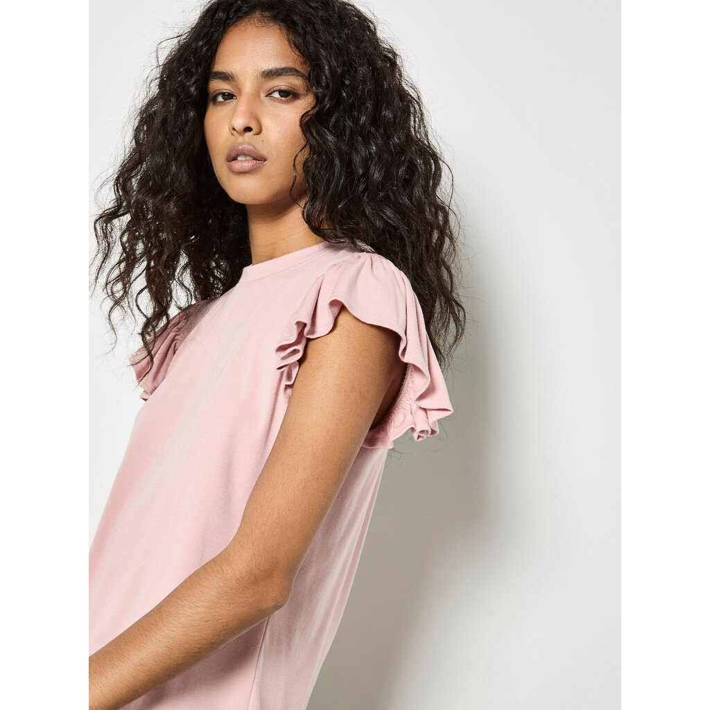 APRICOT APRICOT 26E TSHIRT VOLANTS ROSE