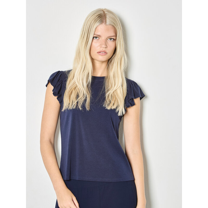 APRICOT APRICOT 26E TSHIRT VOLANTS MARINE