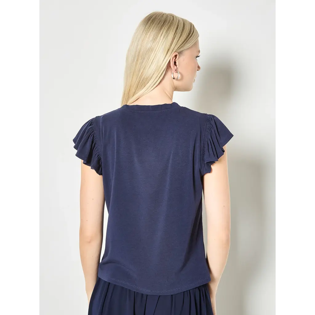 APRICOT APRICOT 26E TSHIRT VOLANTS MARINE