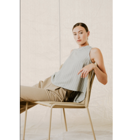 BODY BAG BODYBAG 26E TOP SANS MANCHE PACIFICA LIGNES BLEU/CREME