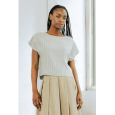 BODY BAG BODYBAG 26E TOP CARRE TOFINO LIGNES BLEU/CREME