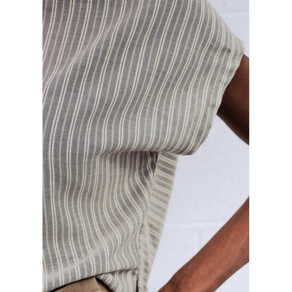 BODY BAG BODYBAG 26E TOP CARRE TOFINO LIGNES BLEU/CREME