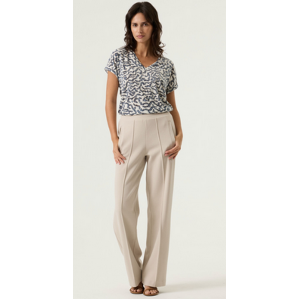 GARCIA GARCIA 26E TSHIRT COL V MOTIFS SUMMER COBALT