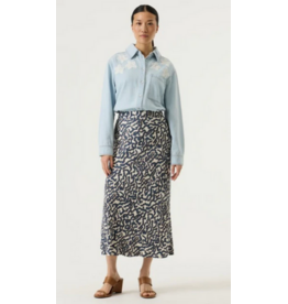 GARCIA GARCIA 26E JUPE LONGUE MOTIFS SUMMER COLBALT