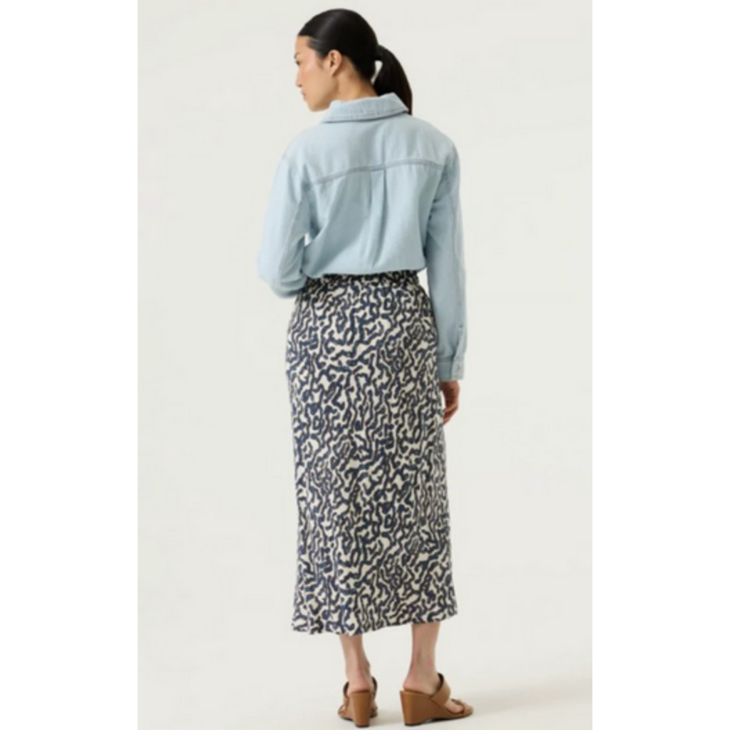 GARCIA GARCIA 26E JUPE LONGUE MOTIFS SUMMER COLBALT