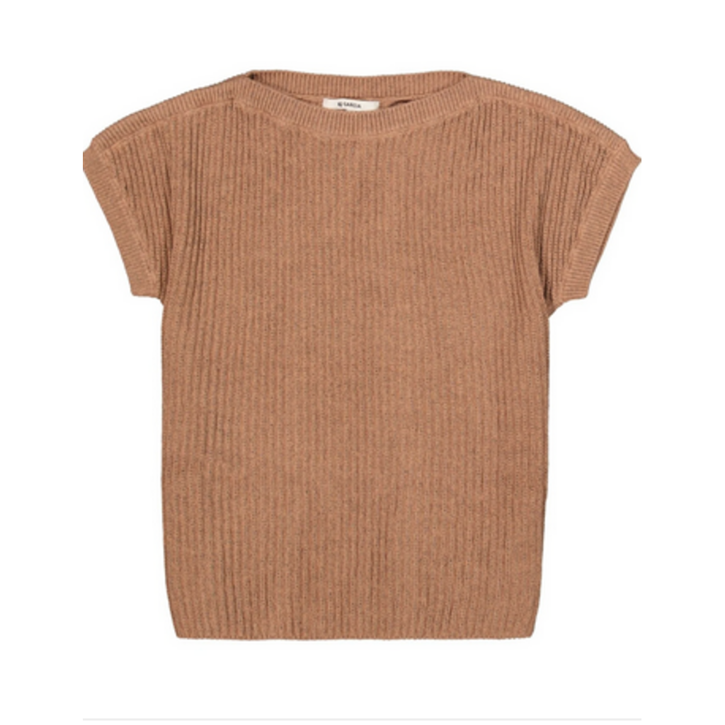 GARCIA GARCIA 26E TOP TRICOT MANCHE COURTE SOFT TAUPE