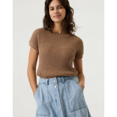 GARCIA GARCIA 26E TOP TRICOT MANCHE COURTE SOFT TAUPE
