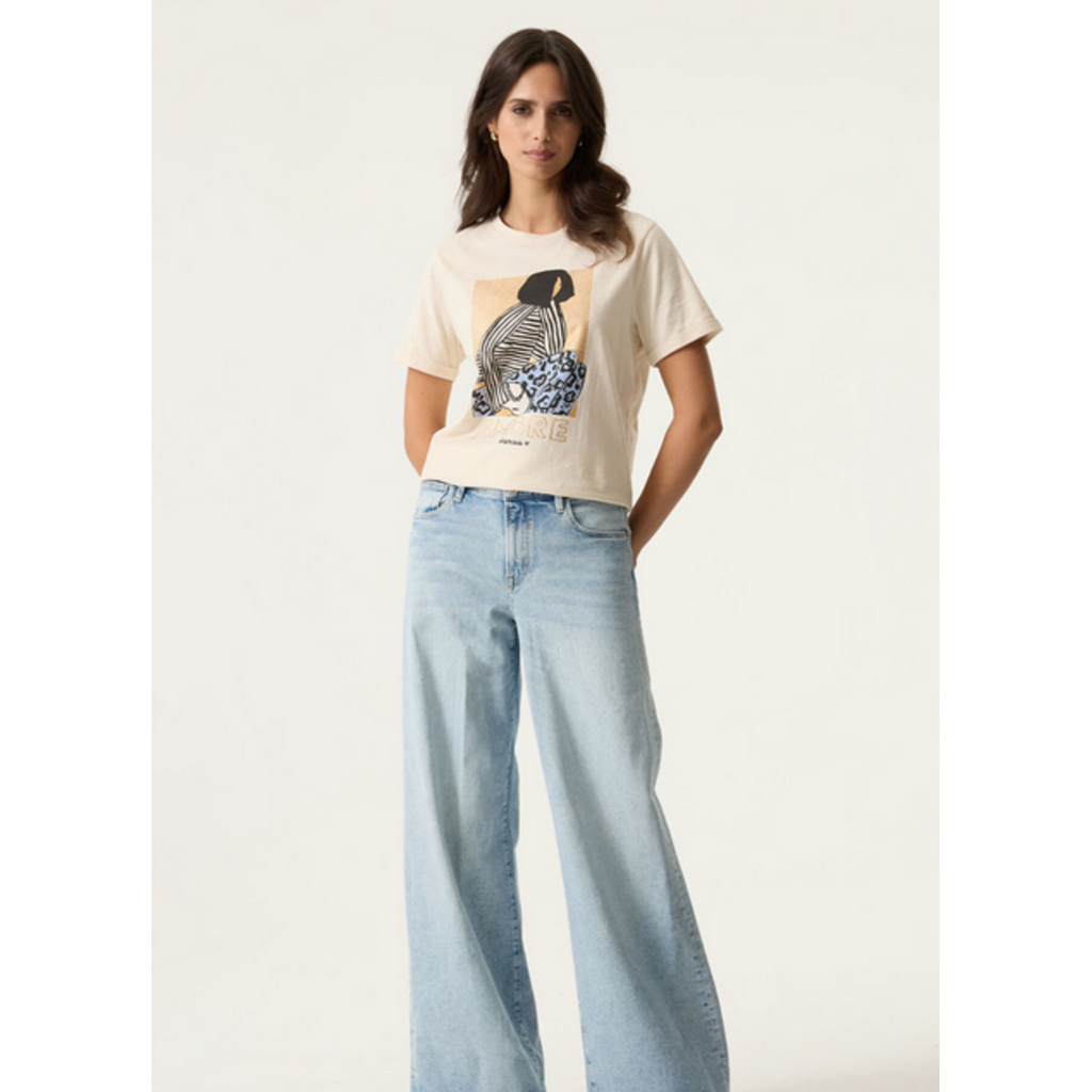 GARCIA GARCIA 26E TSHIRT PERSONNAGE AMORE WHITECAP