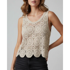 APRICOT APRICOT 26E CAMI TRICOT MAILLES BEIGE