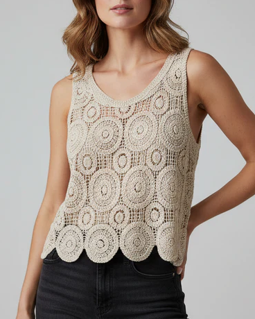 APRICOT APRICOT 26E CAMI TRICOT MAILLES BEIGE