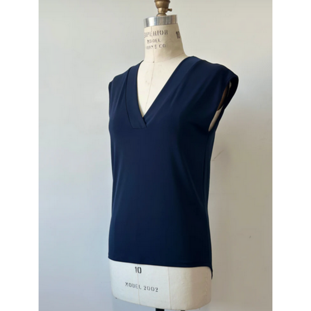 KOLLONTAÏ KOLLONTAI 26E TSHIRT SALVIO COL V MARINE