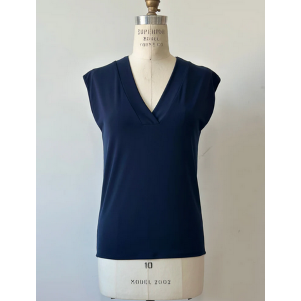 KOLLONTAÏ KOLLONTAI 26E TSHIRT SALVIO COL V MARINE