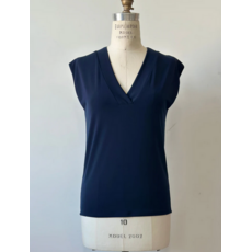 KOLLONTAÏ KOLLONTAI 26E TSHIRT SALVIO COL V MARINE