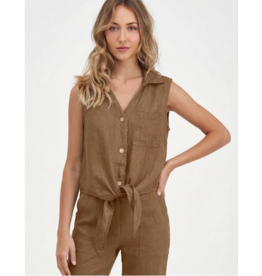 M MADE IN ITALY M MADE IN ITALY 26E 21/95533Y BLOUSE S MANCHE LIN MOKA