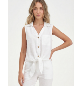 M MADE IN ITALY M MADE IN ITALY 26E 21/95533Y BLOUSE S MANCHE LIN BLANC