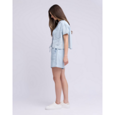 YOGA JEANS YOGA JEANS 26E SHORTS LUCILLE CHAMBRAY