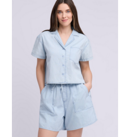 YOGA JEANS YOGA JEANS 26E CHEMISE CROP CELINE CHAMBRAY