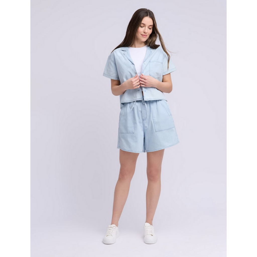 YOGA JEANS YOGA JEANS 26E CHEMISE CROP CELINE CHAMBRAY