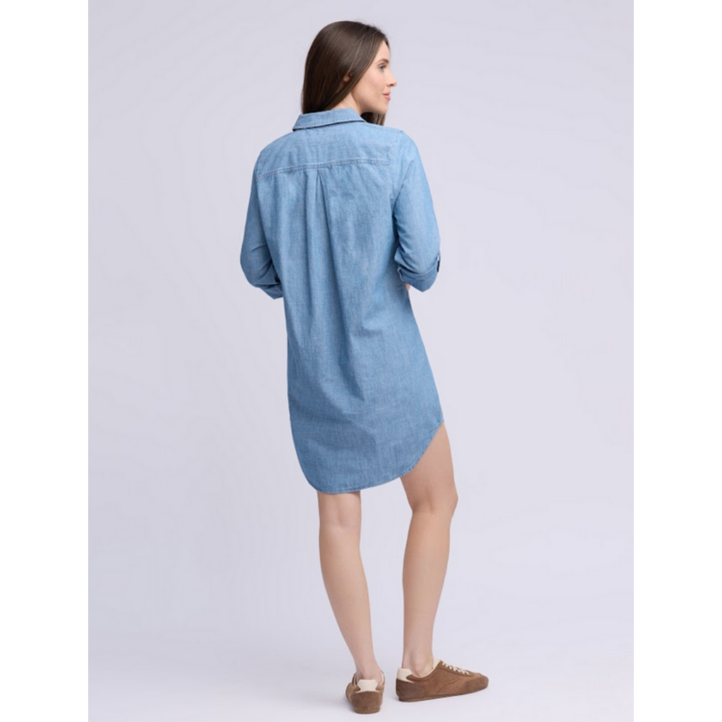 YOGA JEANS YOGA JEANS 26E ROBE COURTE AVA COL V CHAMBRAY