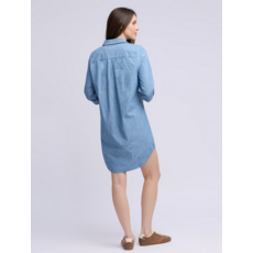 YOGA JEANS YOGA JEANS 26E ROBE COURTE AVA COL V CHAMBRAY