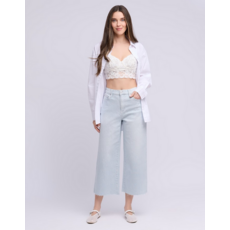 YOGA JEANS YOGA JEANS 26E LILY WIDE HIGH RISE 25'' SELENA PINSTRIPE