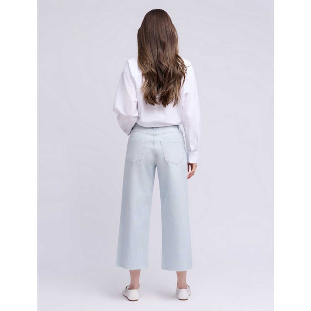 YOGA JEANS YOGA JEANS 26E LILY WIDE HIGH RISE 25'' SELENA PINSTRIPE