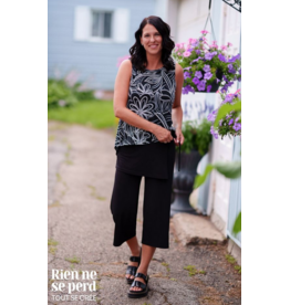 RIEN NE SE PERD TOUT SE CREE RIEN NE SE PERD 26E CAMISOLE SUNRISE NOIR/BLANC