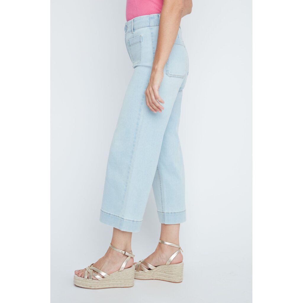 RENUAR RENUAR 26E PANT CROP WIDE POCHES AVANT BLEACHED WASH