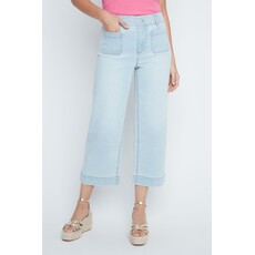 RENUAR RENUAR 26E PANT CROP WIDE POCHES AVANT BLEACHED WASH