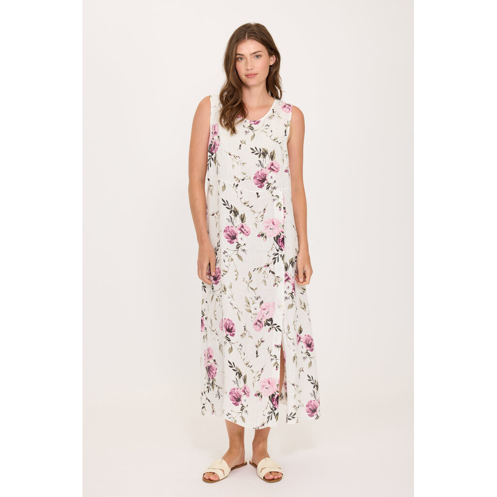 PISTACHE PISTACHE 26E ROBE S MANCHE BOUTONS LIN ENGLISH GARDEN