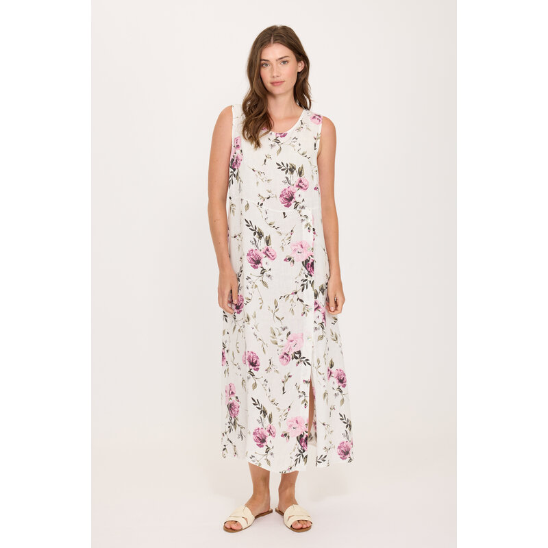 PISTACHE PISTACHE 26E ROBE S MANCHE BOUTONS LIN ENGLISH GARDEN