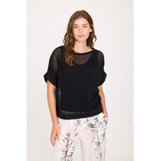 PISTACHE PISTACHE 26E TOP M COURTE AJOURE NOIR