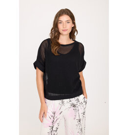 PISTACHE PISTACHE 26E TOP M COURTE AJOURE NOIR