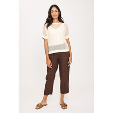 PISTACHE PISTACHE 26E TOP M COURTE AJOURE CREME