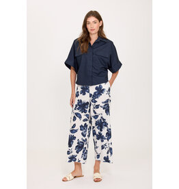 PISTACHE PISTACHE 26E CHEMISE CROP M COURTE NAVY