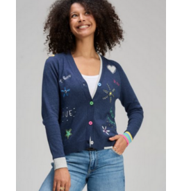 ZAKET AND PLOVER ZAKET AND PLOVER 26E GOOD VIBES CARDIGAN DENIM