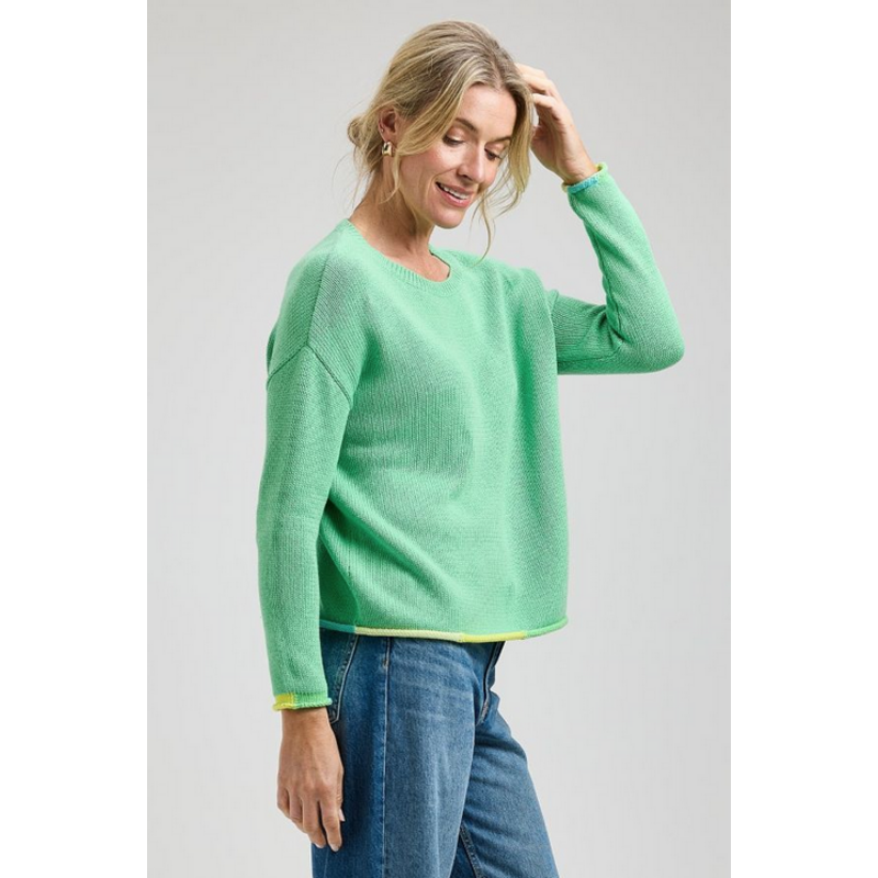 ZAKET AND PLOVER ZAKET AND PLOVER 26E BOTTOM DETAIL SWEATER MINT