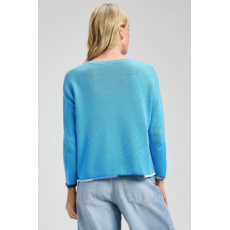 ZAKET AND PLOVER ZAKET AND PLOVER 26E BOTTOM DETAIL SWEATER AZURE