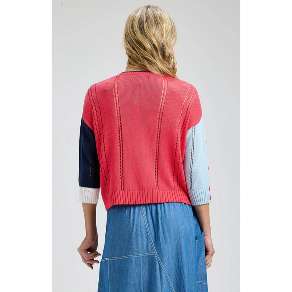 ZAKET AND PLOVER ZAKET AND PLOVER 26E THREAD DETAIL CARDIGAN ANCHOR