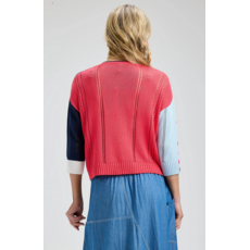 ZAKET AND PLOVER ZAKET AND PLOVER 26E THREAD DETAIL CARDIGAN ANCHOR