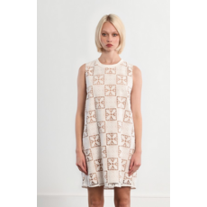 MOLLY BRACKEN MOLLY 26E ROBE S MANCHE CARRES BRODERIE BLANC