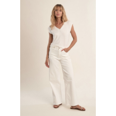 MOLLY BRACKEN MOLLY BRACKEN 26E TOP BLANC COL V DETAILS ARGENT