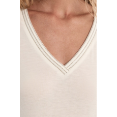 MOLLY BRACKEN MOLLY BRACKEN 26E TOP BLANC COL V DETAILS ARGENT