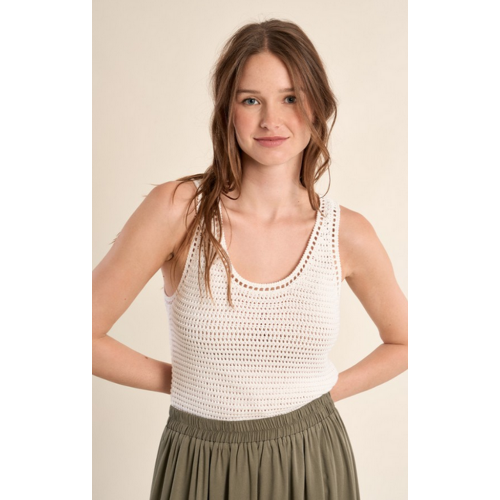 MOLLY BRACKEN MOLLY BRACKEN 26E TRICOT S MANCHE  AJOURE CAMEL