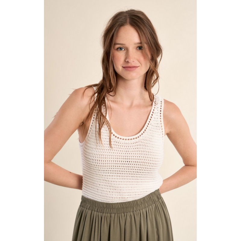 MOLLY BRACKEN MOLLY BRACKEN 26E TRICOT S MANCHE  AJOURE CAMEL