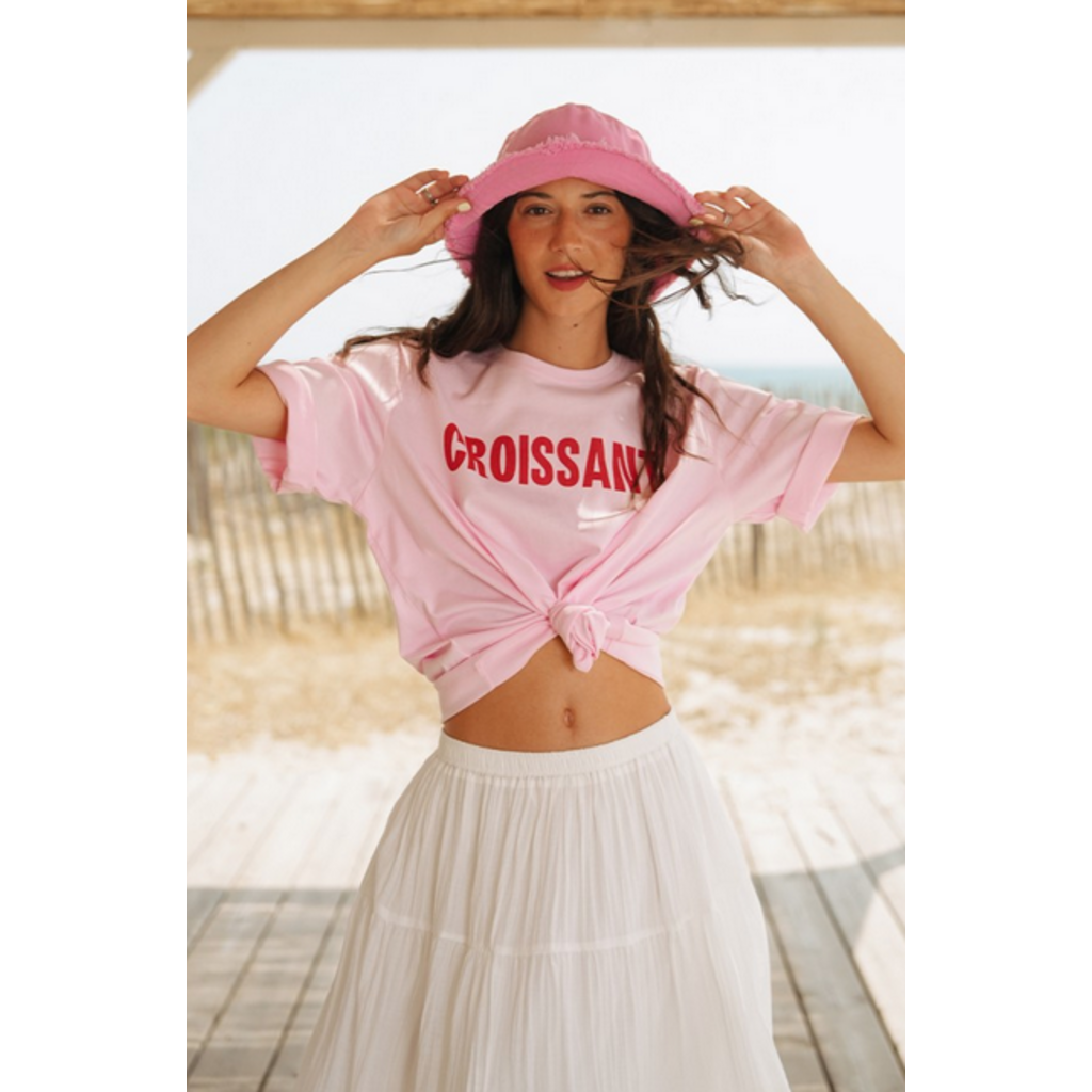 MOLLY BRACKEN MOLLY BRACKEN 26E TSHIRT AMPLE CROISSANT ROSE