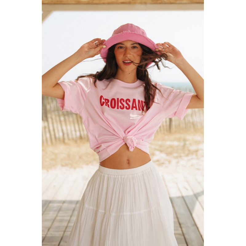MOLLY BRACKEN MOLLY BRACKEN 26E TSHIRT AMPLE CROISSANT ROSE