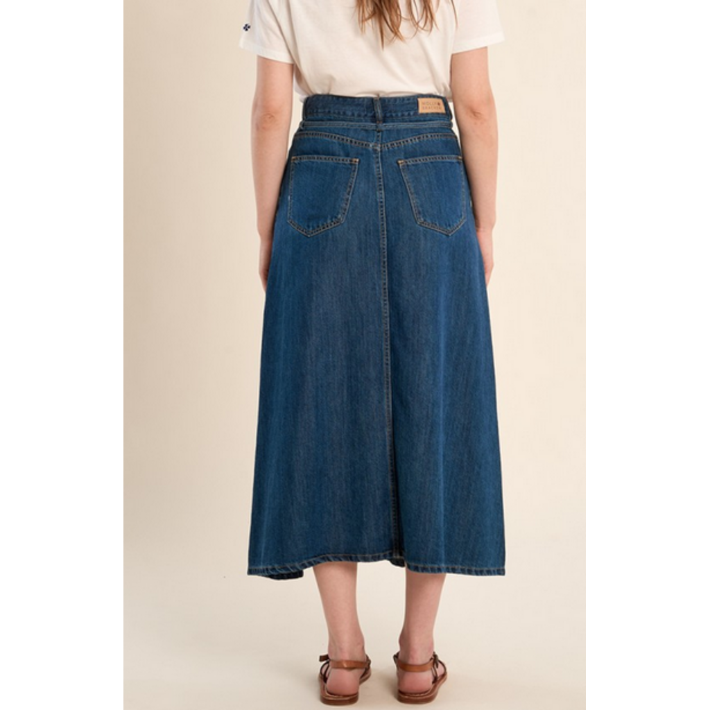 MOLLY BRACKEN MOLLY BRACKEN 26E JUPE MIDI JEANS CORDON BLEU