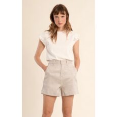 MOLLY BRACKEN MOLLY BRACKEN 26E SHORTS PAILLETTES BEIGE